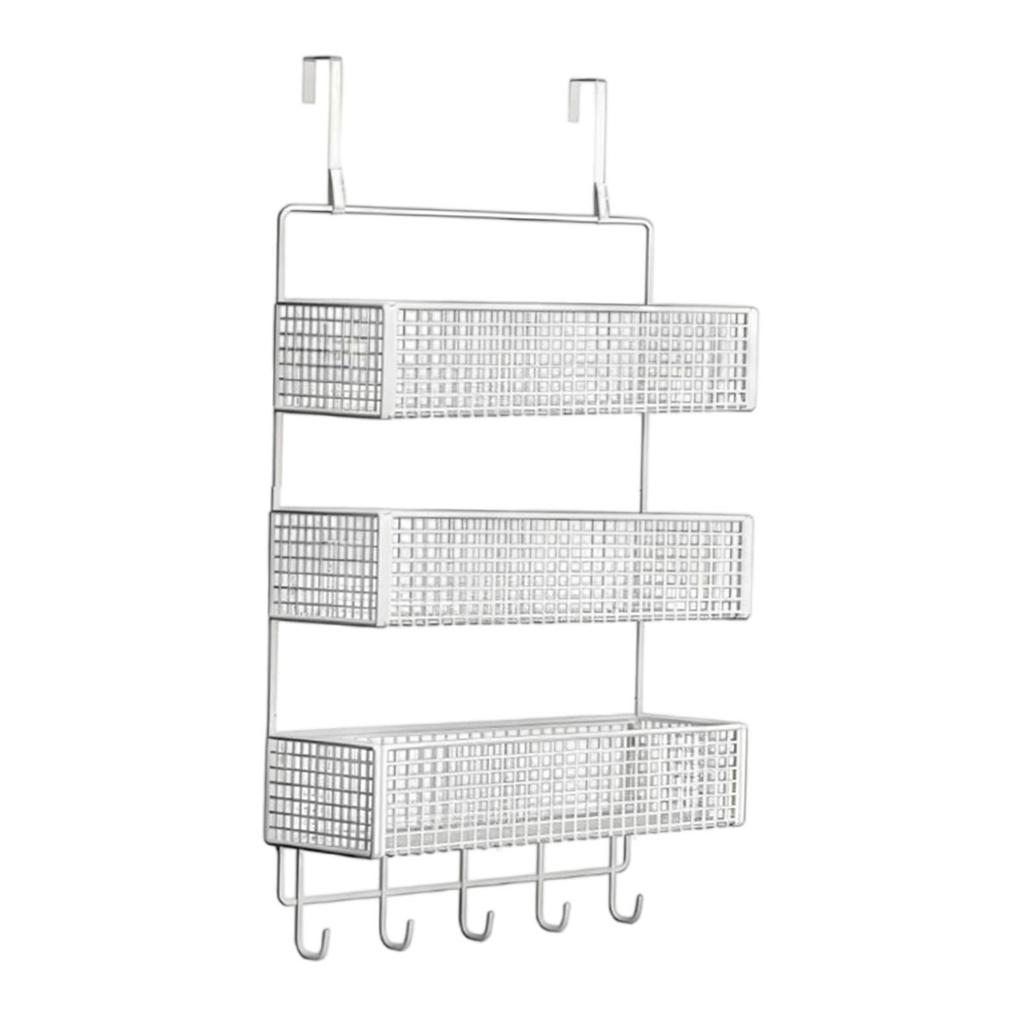 over The Door Organizer 3 Tier Hanging Storage Rack Home Decor Large Capacity Hanging Basket Wall Mounted Shelf for Bedroom