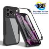 Защитная пленка на весь корпус 360, прозрачный чехол для iPhone 17 16 Pro Max 15 14 Pro 16Plus 11 Xs Max XR, противоударный чехол для телефона
