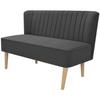Sofa - vidaXL - 2-seater - Dark Grey Fabric - 117x55.5x77 Cm - Plush Comfort