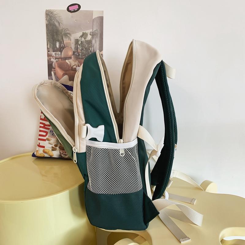 Рюкзак Студентка Повседневная школьная сумка Цветной контрастный рюкзак