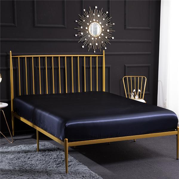 2026Сатиновая шелковая простыня на резинке однотонная простыня эластичная лента наматрасник простыни покрывало для кровати размер квин кинг