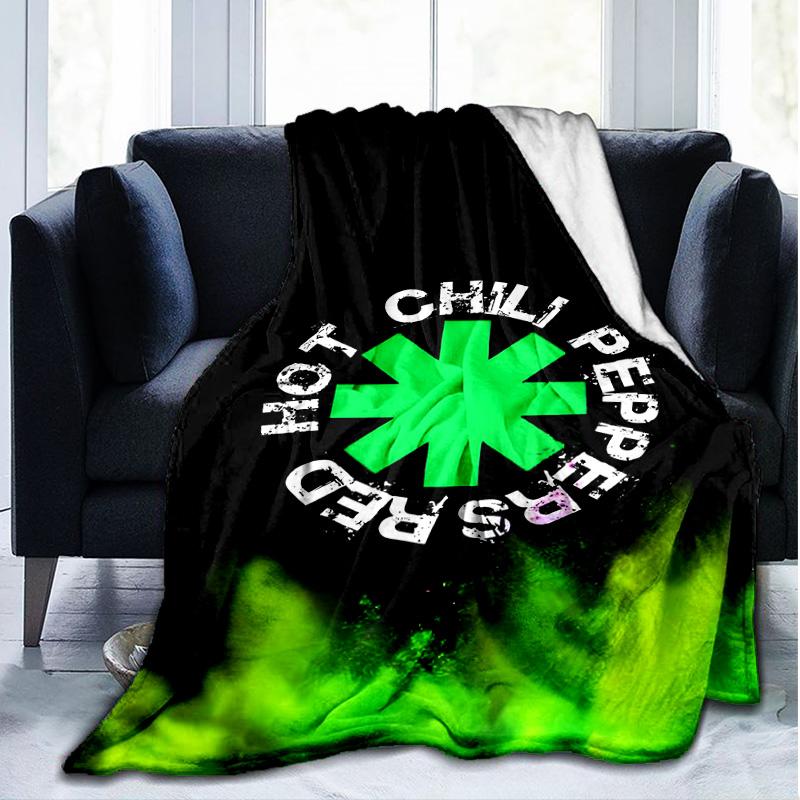 1PC Hot Chili Music Flannel Blanket, Use for Birthday/Holiday Gift, Soft Blanket for Sofa/Bed/Camping/Office/Tourism Use,All Seasons