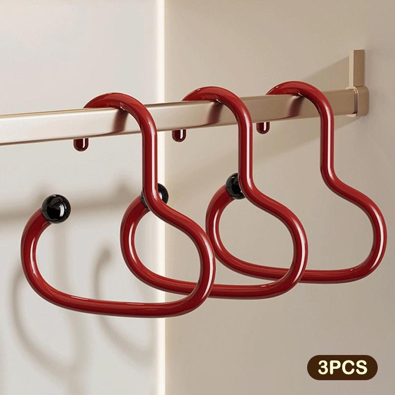 1pc/3pcs Multi-functional Ring Hanger Vibrant Color Anti-Slip Clothes Organizer For Scarves Ties Belts Home Storage