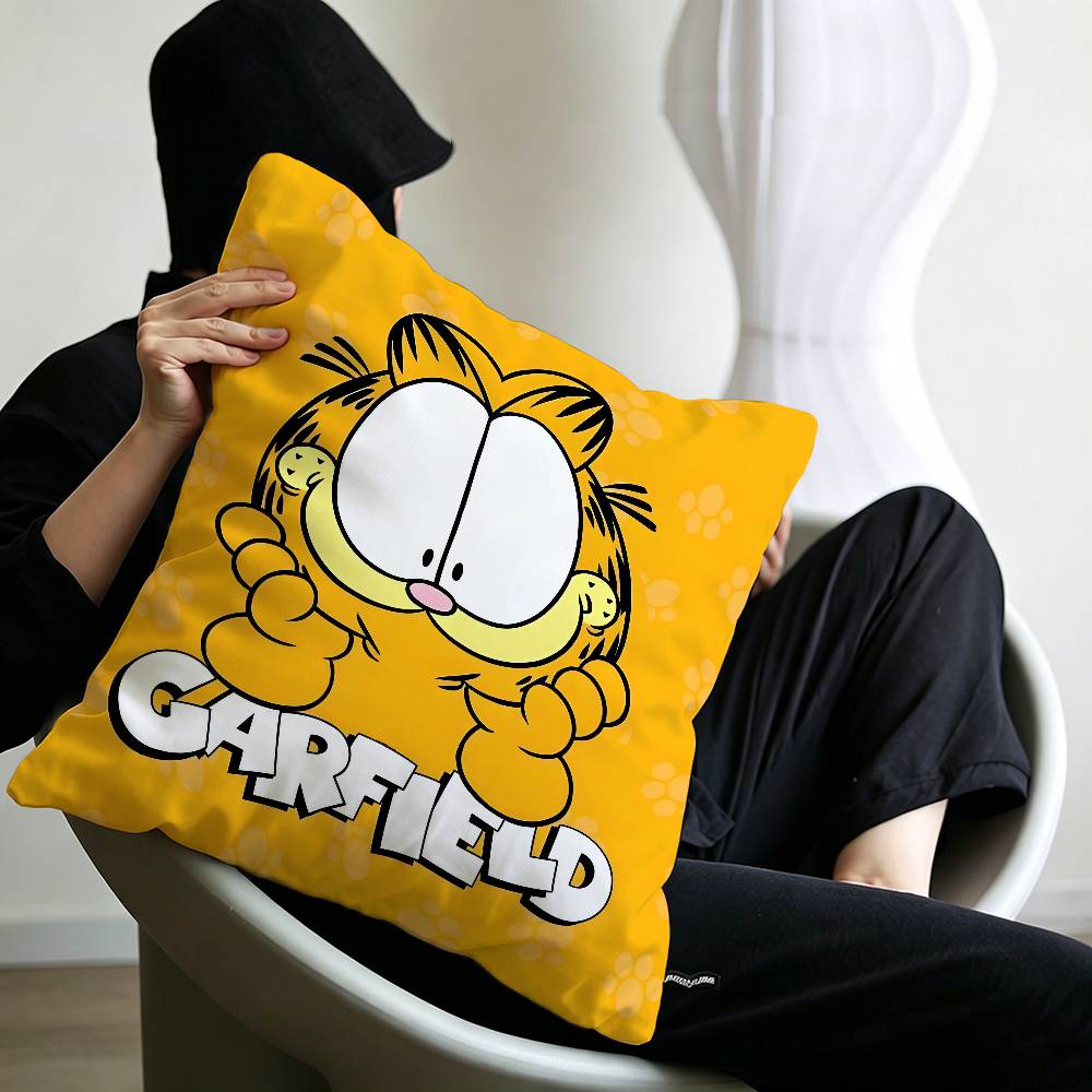 Cartoon garfield Cute cat Pillow Cushion Cover Pillowcase Living Room Sofa Home Decor Customized