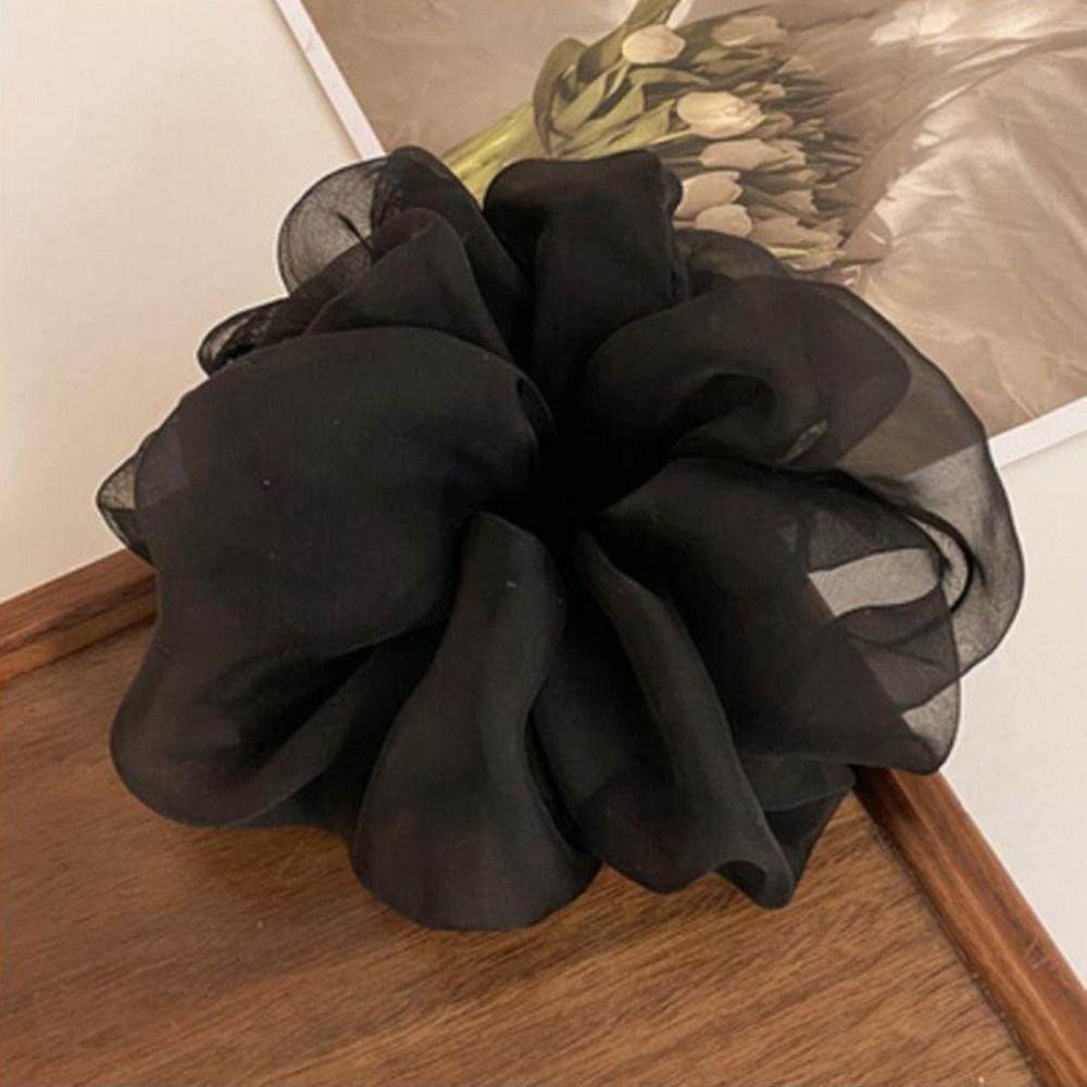 Большие органзовые резинки для волос женские шифоновые резинки для волос Корея эластичные резинки для волос