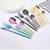30pcs Gold Dinnerware Set Stainless Steel Dinner Knife Fork Coffee Spoon Teaspoon Flatware Dishwasher Safe Kitchen Tableware Set