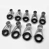 45Pcs/Box Fishing Rod Guide Ring Assorted Sizes Stainless Steel Ceramic Eyelet Replacement Freshwater