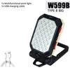 1/2/5PCS Portable LED COB Work Light Rechargeable Flashlight Magnetic Waterproof Camping Lantern Magnet with Power Display