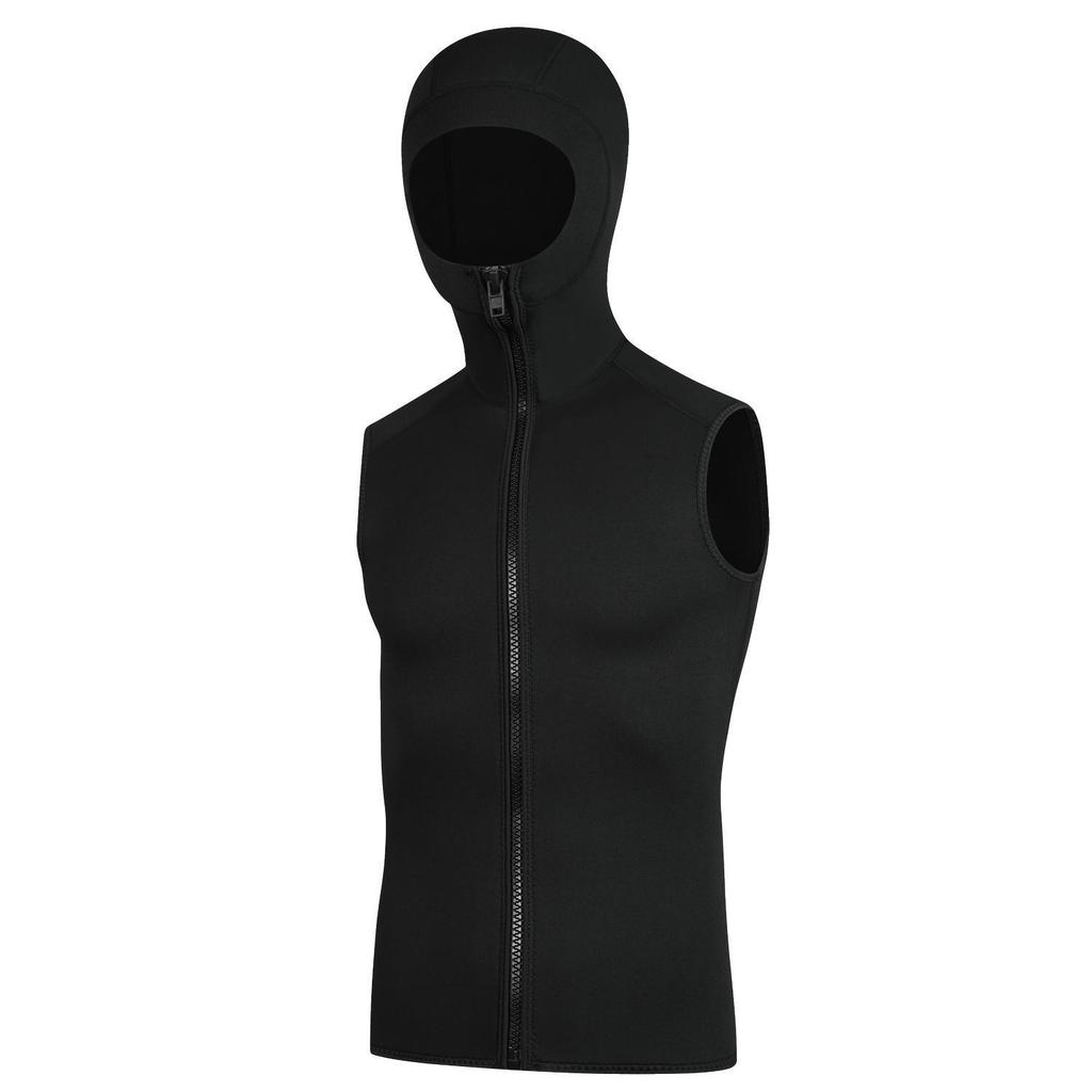 Унисекс гидрожилет для дайвинга 3 мм с капюшоном – Теплый гидрокостюм для серфинга, виндсерфинга и защиты от холода