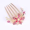Crystal Flower Hair Comb Hairpin - Elegant Women's Alloy Hair Accessory