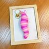 Creative Fidget Slug Keychain Plastic Twist Flexible Fidget Toy Colorful Sensory Slug  Decoration