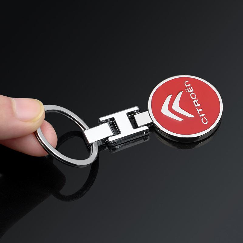 1Pcs High Quality Metal Car Logo Keychain For Citroen C1 DS3 C2 C3 Vts C4 Saxo C4L C5 C6 C8 Xsara C3-XR Picasso Berlingo Cactus