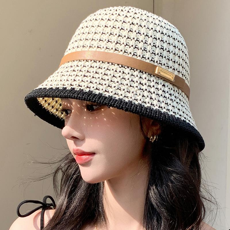 Летняя женская мода темпераментные панамы новые вязаные панамы с вырезами для женщин