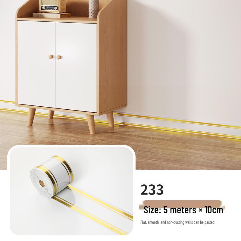 Самоклеящийся рулон настенных стикеров 10 см x 5 м: Плиточный плинтус и угловое оформление