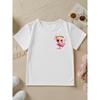 European sizes Summer Fashion Girls' Short Sleeve T-Shirt with Double-Sided Print of Italian Brain Corrosion Cartoon Dancing Cappuccino