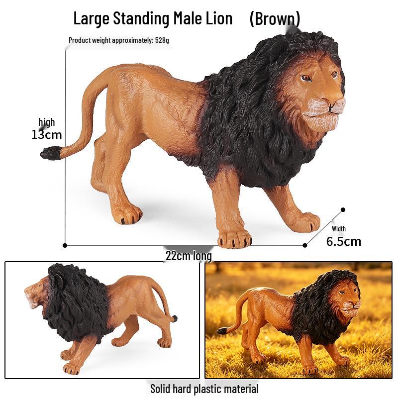 Large Wild Animal Male Tiger Simulation Toy - White, Yellow, Northeast, and Red Variants