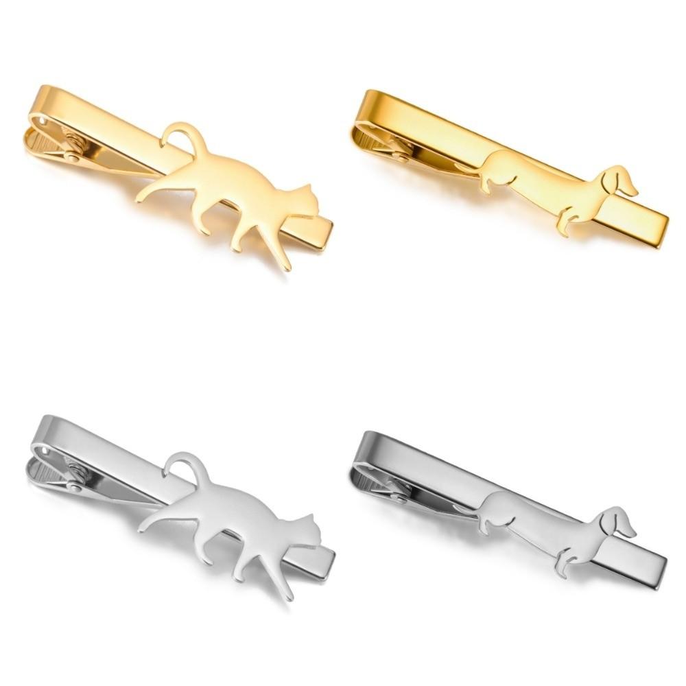 Punk Cat Tie Clip Cute Sausage Dog Necktie Buckle Creative Dachshund Tie Pin  Women Men