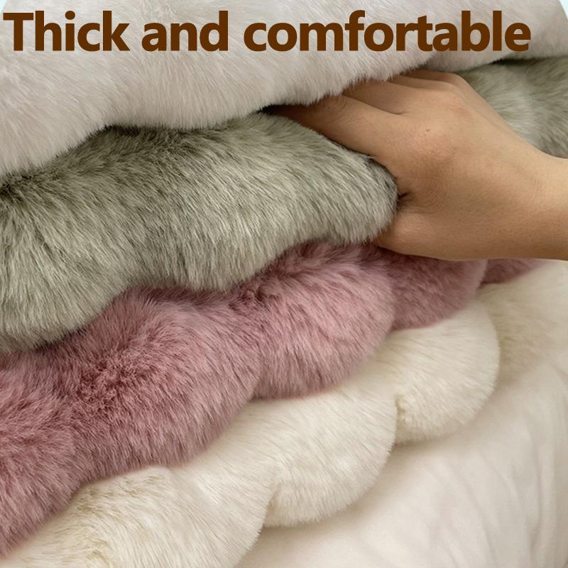 Кремовый стиль, круглый плюшевый ковер, одноместное одеяло для дивана, пузырчатая расческа для гостиной, шкаф для макияжа, табурет, подушка 30/40/60/80/100/120 см