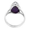 Кольцо-капля из стерлингового серебра 925 пробы с натуральным фиолетовым бирюзовым драгоценным камнем для женщин и девочек