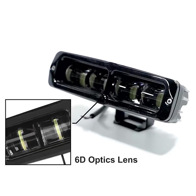 1/2 шт. Универсальный светодиодный прожектор для мотоцикла DC12-80V 6500K, белый свет, вспомогательная фара, рабочее освещение, противотуманные фары