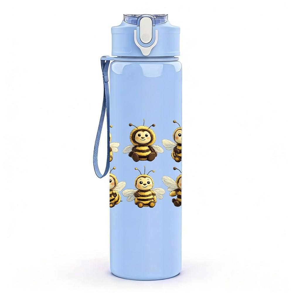1PC Shiny Gold Number 88 Badge Print 750ml Color Plastic Sports Water Bottle Leakproof Flip Straw Lid Suitable for Sports Office Home Use