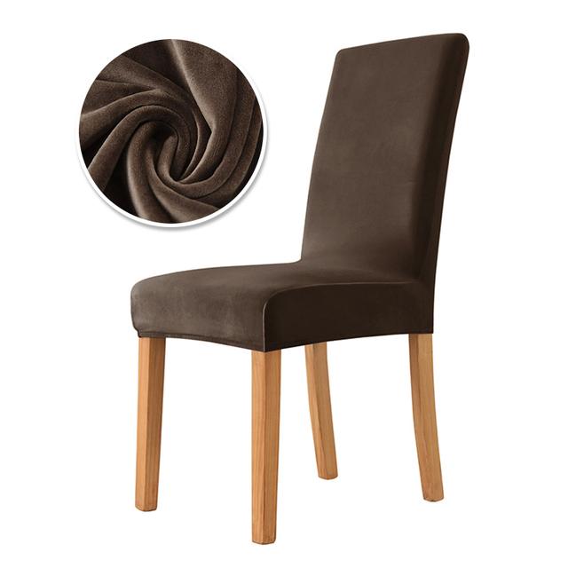 1/2/4/6 шт. бархатный чехол на стул, супер мягкий эластичный чехол для обеденного стула, чехлы на сиденья для кухни, столовой, свадебного банкета, дома