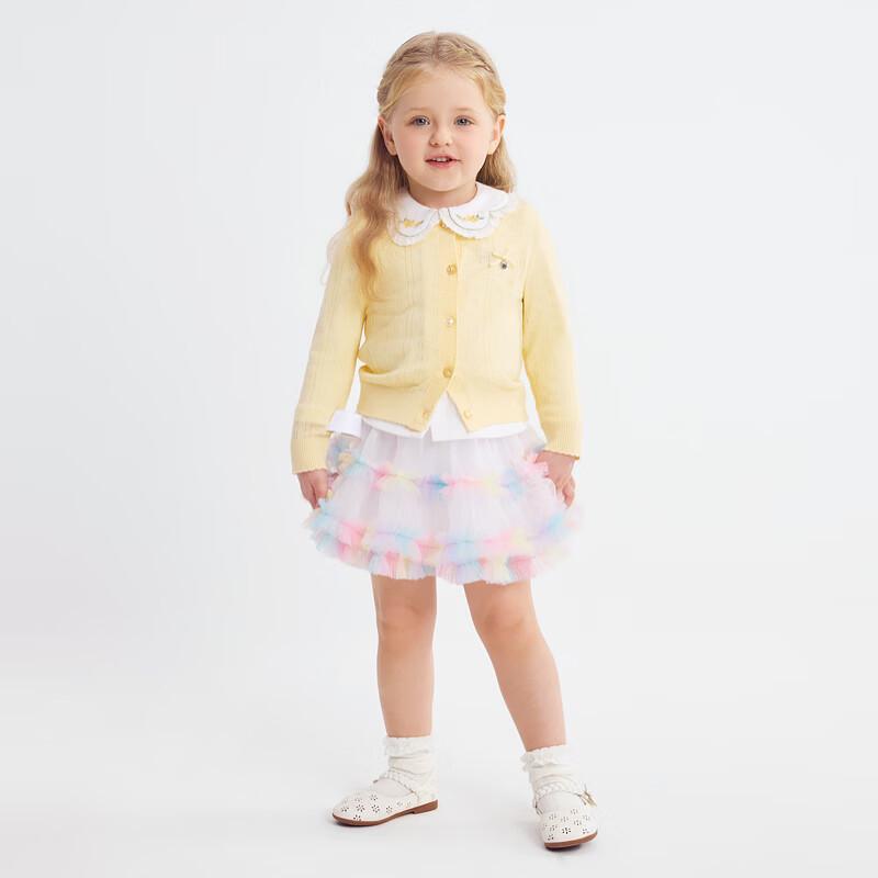 PawinPaw Girls' Cartoon Bear Knit Cardigan