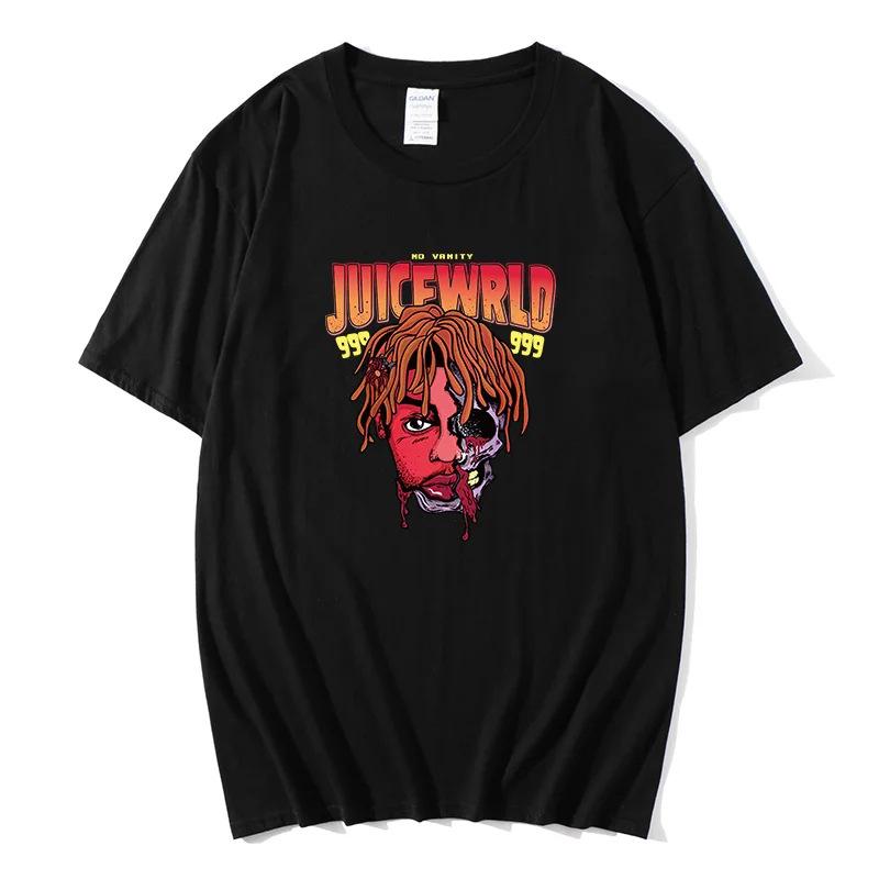 Футболка Рэп Мужская крутая уличная мода Трендовая футболка Узор Принт Футболка Хип-хоп Топ Футболка