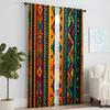 2pcs 2D Flat Printing Window Drapes African Stripe Machine Washable Fabric Without Electricity Family Party Decoration Perfect