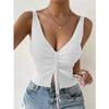 Women's Solid Color Sleeveless Camisole Belly Button Top