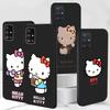 Мультяшный чехол Hello Kitty для Samsung Galaxy S23 S10e S10 S21 FE S22 S9 S24 Ultra S20 Plus Мягкий Черный ТПУ Чехол-бампер для телефона
