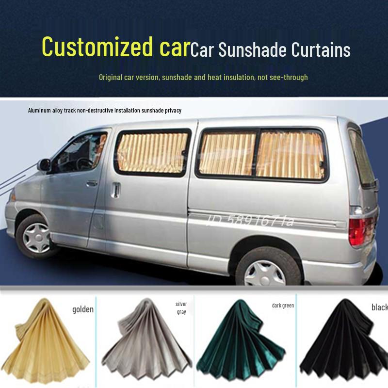 Jinbei Grace Car Curtains: Heat Insulation & Blackout Venetian Blinds with Aluminum Alloy Double Track