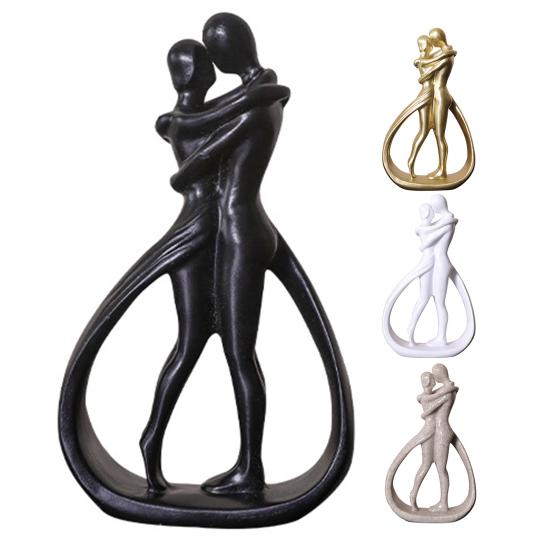 Обнимающаяся пара, обнимающая мужчин и женщин, статуэтка из смолы, скульптура для домашнего офиса, свадебной вечеринки