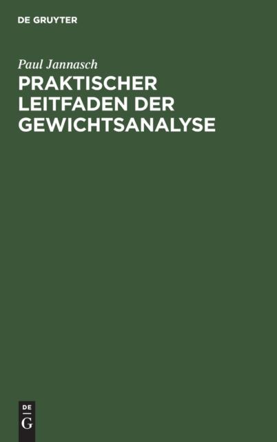 The Praktischer Leitfaden Der Gewichtsanalyse Book