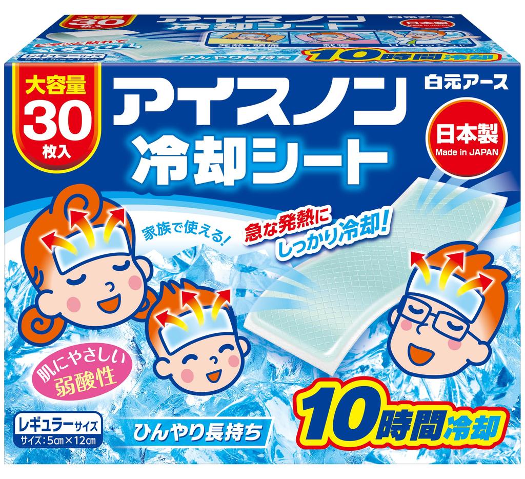 30 Regular Size Gel for Fever and Made In Sheets, 10-Hour Cooling, Long-Lasting, High-Capacity, Relief, Headaches, More. Japan.
