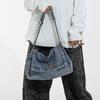 Винтажная джинсовая сумка Женская цепочка на плечо Сумка-тоут большой вместимости для поездок на работу