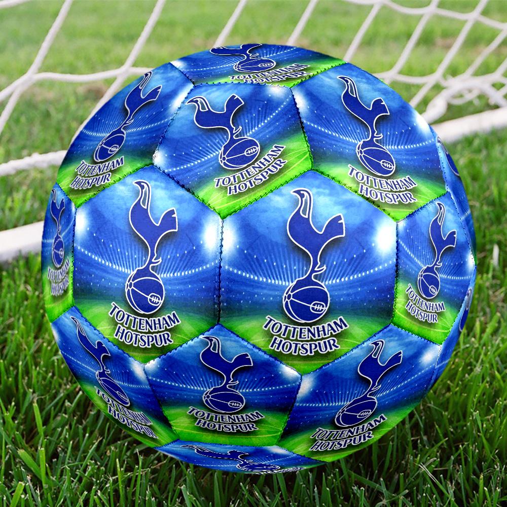 Tottenham Crest Design Printed Size 5 Soccer Balls, High-Quality, Anti-Slip, Protective Football, A Unique Gift , Birthdays, Christmas Gifts