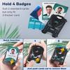 Id Card Holder Protective Cover Hard Plastic Case With Clear Window Heavy Duty Badge Holder For Office School
