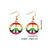 Colorful Alloy Rainbow Flag Love Earrings