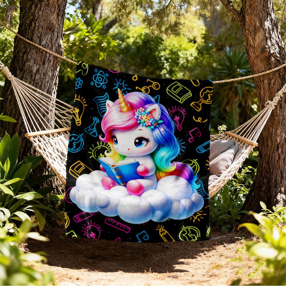 Unicorn Cloud Outdoor Flannel Blankets, Outdoor travel, Home Blankets, Fan Gifts,Suitable for All Seasons, Christmas Gifts. R1127030