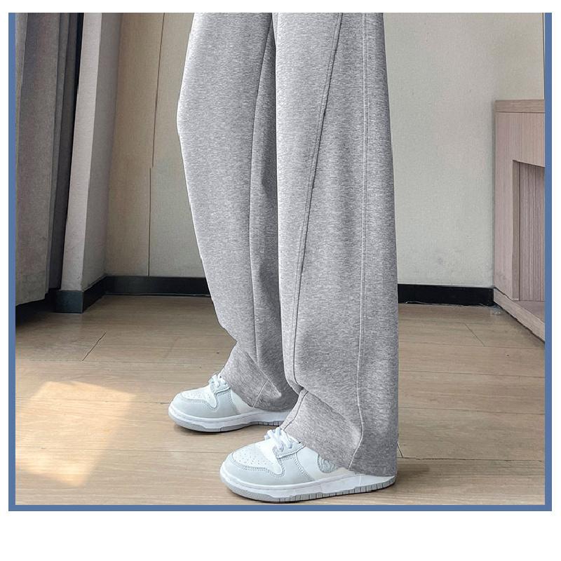 American-style banana pants for women, summer thin version, 2026 new model, sporty casual narrow-fit drapey wide-leg straight pants for women, trendy
