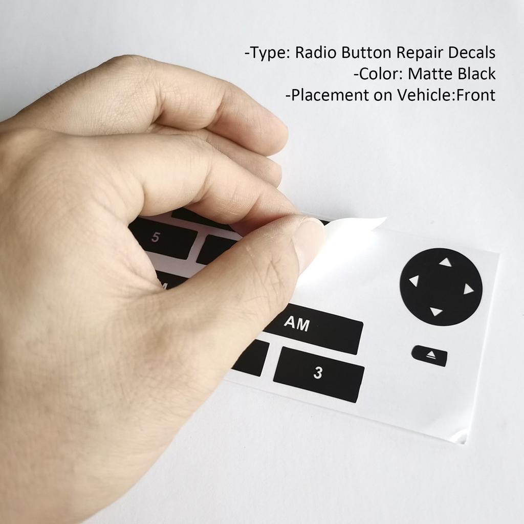 Car Radio Button Repair Sticker For Fiat Grand Punto Radio Stereo Worn Peeling Button Repair Decals Stickers Exterior Accessory