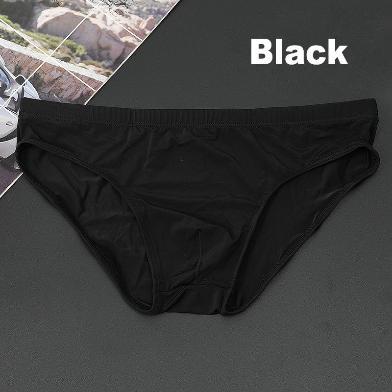 Сексуальные трусы-боксеры из ледяного шелка, шелковистое мужское нижнее белье, однотонное M-4XL, быстросохнущее, 10 цветов