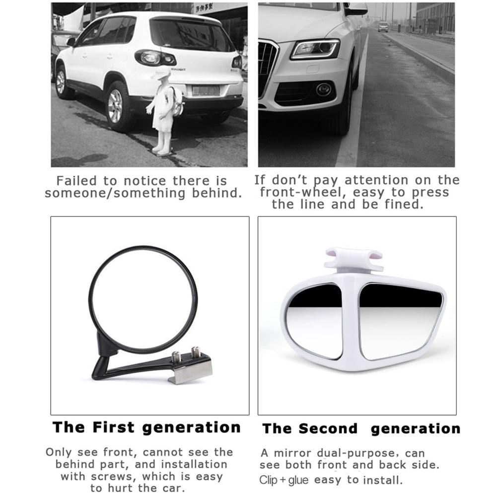 1 пара 360 градусов HD автомобильное зеркало для слепых зон, вращающееся регулируемое широкоугольное наружное автомобильное зеркало заднего вида для парковки