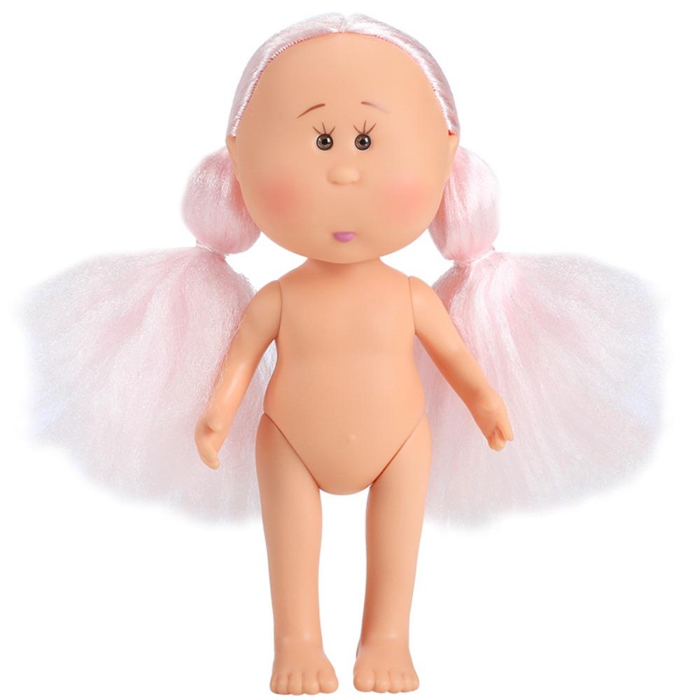 Одевайся 24 см Виниловая кукла с бобовыми глазами Темная кожа Фигурка тела Игрушка для девочек Куклы Миа Картошка DIY Игрушки