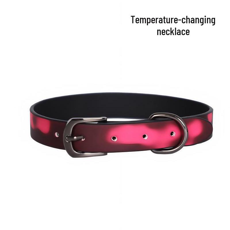 Минималистичный чокер, меняющий цвет в зависимости от температуры, с легким шармом в виде жетона для собаки SM