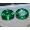 Natural Green Emerald Loose Gemstone 12 ct Oval Shape Pair for Jewelry Making and Gem Collections