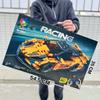 Children'S Remote Control Toy Building Block Assembly Car Is Compatible With Small Particle Building Block Supercar Racing Model