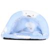 Mini Pet Winter Sleeping Bed Cage Removeable Hamster GuineaPigs Warm House Cave(Blue L)