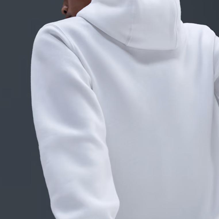 Nike Sweatshirts Men's White/White/Black Hooded Moderate FN3860-100